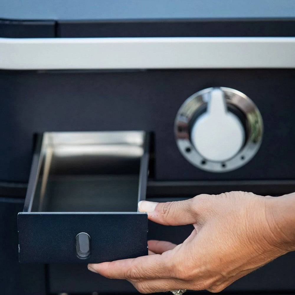ENO Plancha a gas Enosign 80 con carrello, 100×140×67 cm, Blu Navy