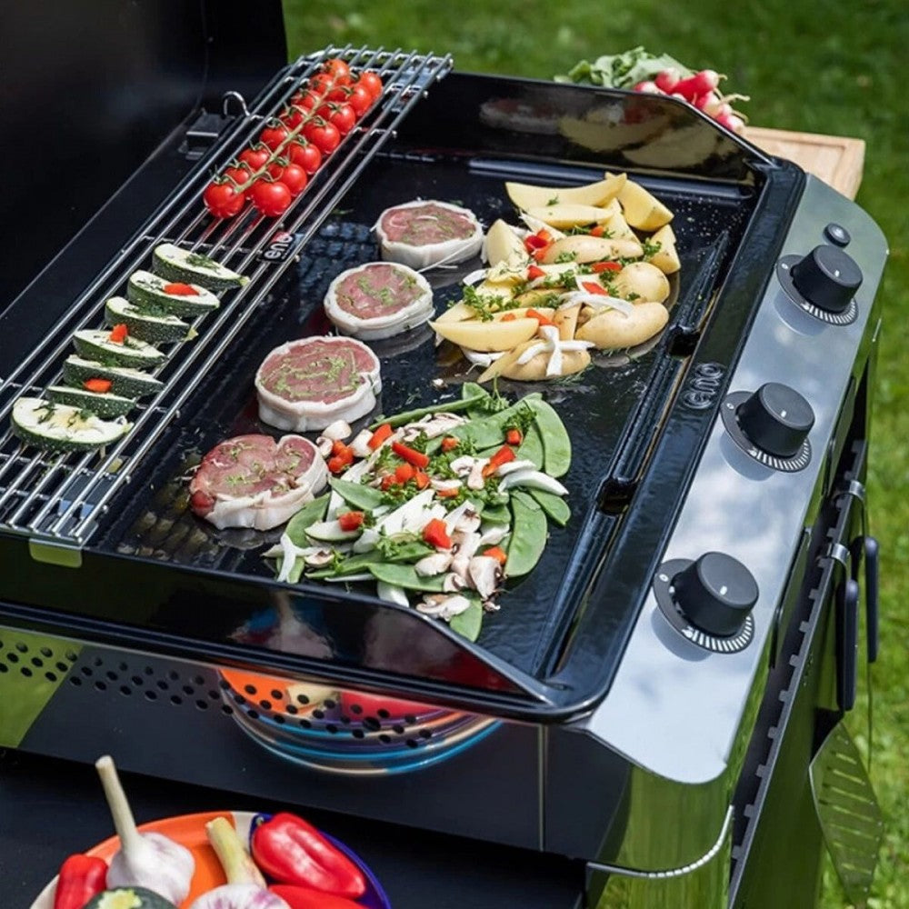 ENO, Plancha à gaz Fusion 75 avec chariot en acier inoxydable, 75 cm, acier inoxydable