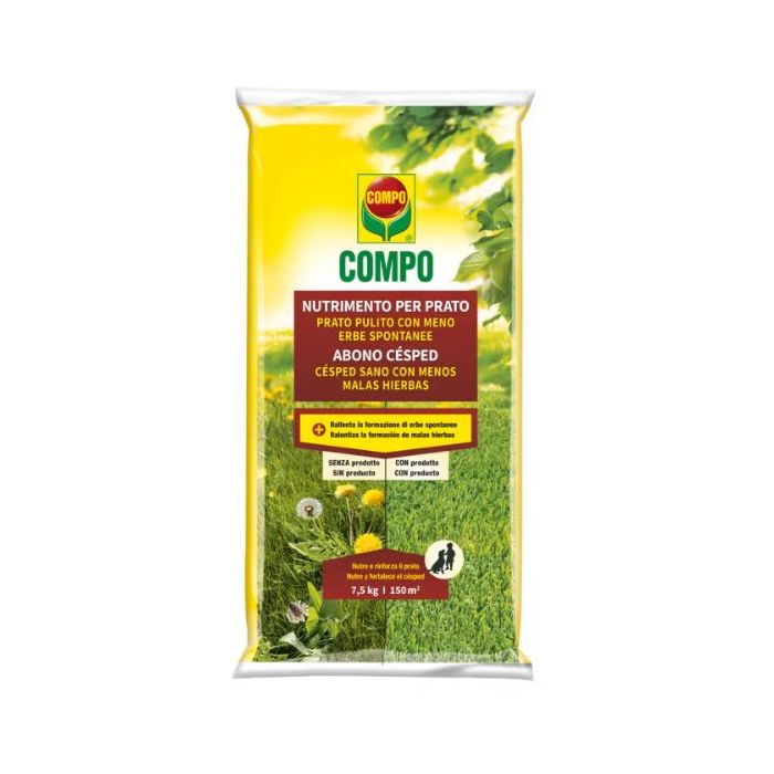 Concime Prato Pulito Meno Erbe Spontanee 7,5 kg COMPO