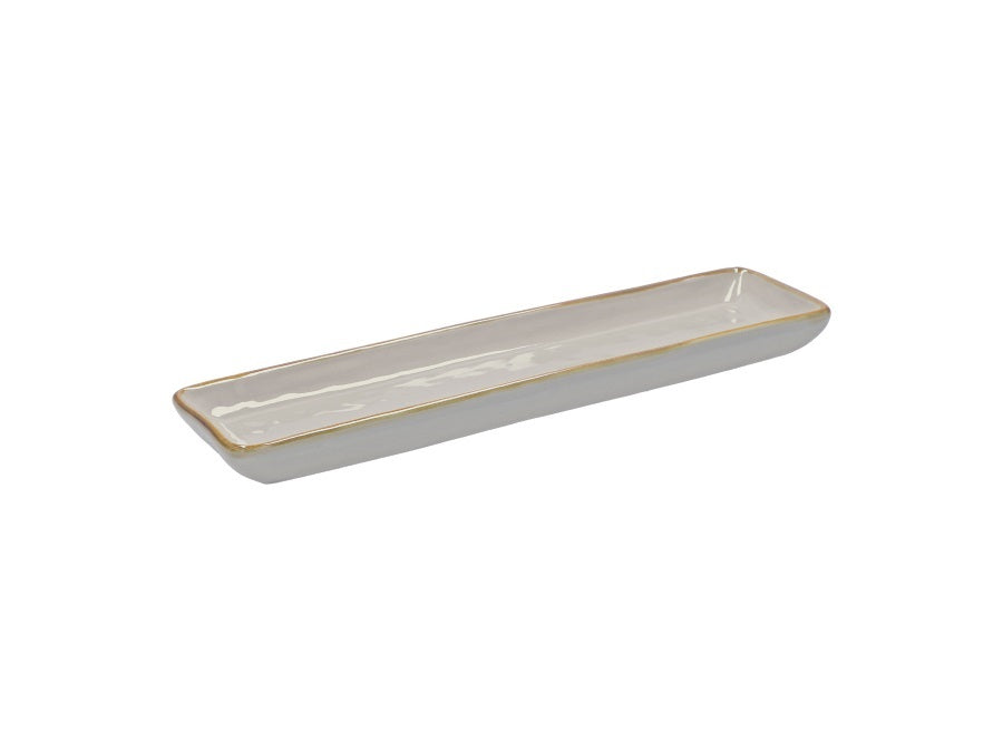 VASSOIO RETTANGOLARE 32X8 CM GRIGIO PERLA CONCERTO