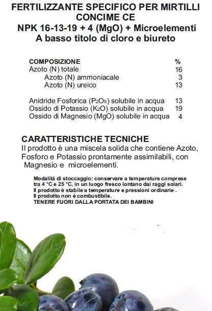 CONCIME PER MIRTILLI 1KG