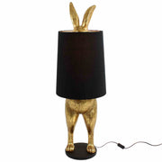 LAMPADA DA TERRA A FORMA DI CONIGLIO H 115 CM NERO E ORO