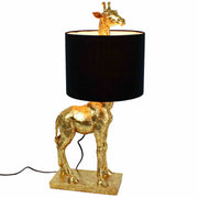 LAMPADA DA TAVOLO A FORMA DI GIRAFFA 35X80X70 CM NERO E ORO