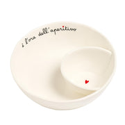 Coppa aperitivo E' l'ora dell'aperitivo D 20 x h 6 cm Bianco Simple Day