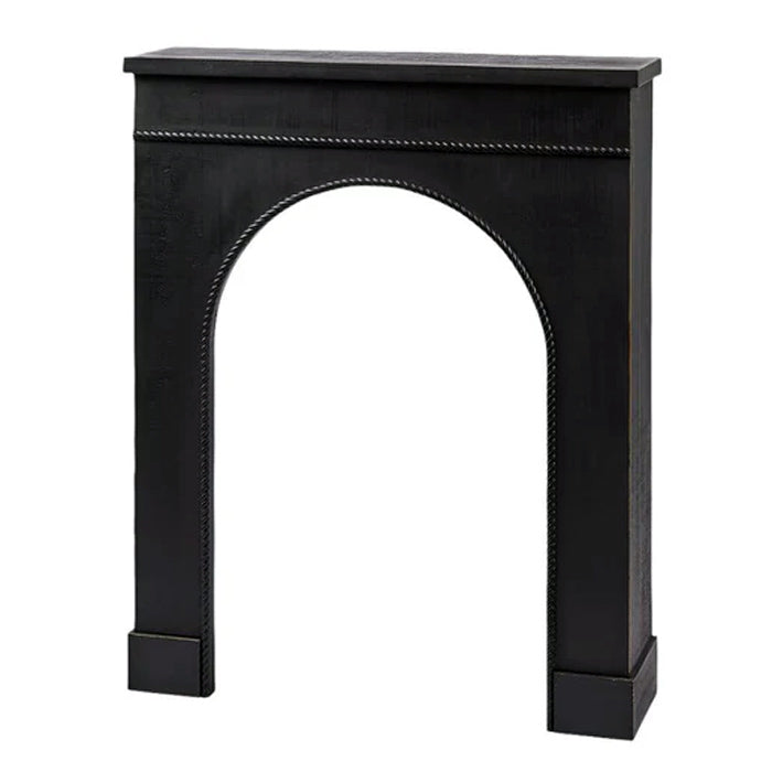 CORNICE DECORATIVA NATALIZIA CAMINO TRECCIA 90X24XH110CM NERO