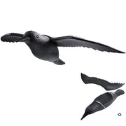 STATUA SPAVENTAPASSERI CORVO IN VOLO 40X57CM