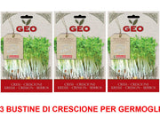 3 CONFEZIONI DI SEMI BIO DI CRESCIONE PER GERMOGLI 35GR