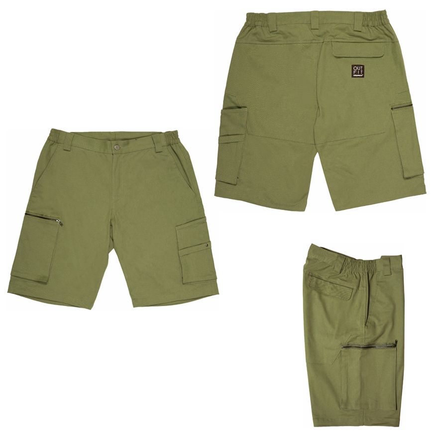 PANTALONI CORTI SHORTS UNISEX OLIVA - CROCUS TAGLIA M