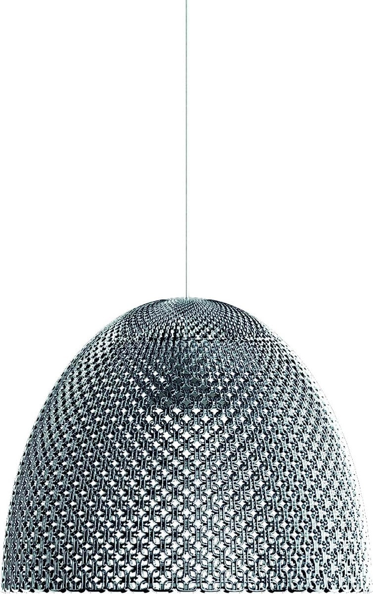 LAMPADARIO SOSPENSIONE GRANDE FILIGRANA CROMATO Ø40X32CM
