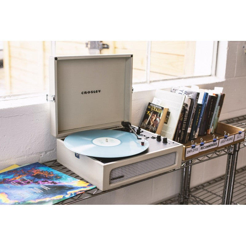 Giradischi a Valigetta 3 Velocità Bluetooth Bianco Sabbia Crosley Voyager Dune - immagine 2