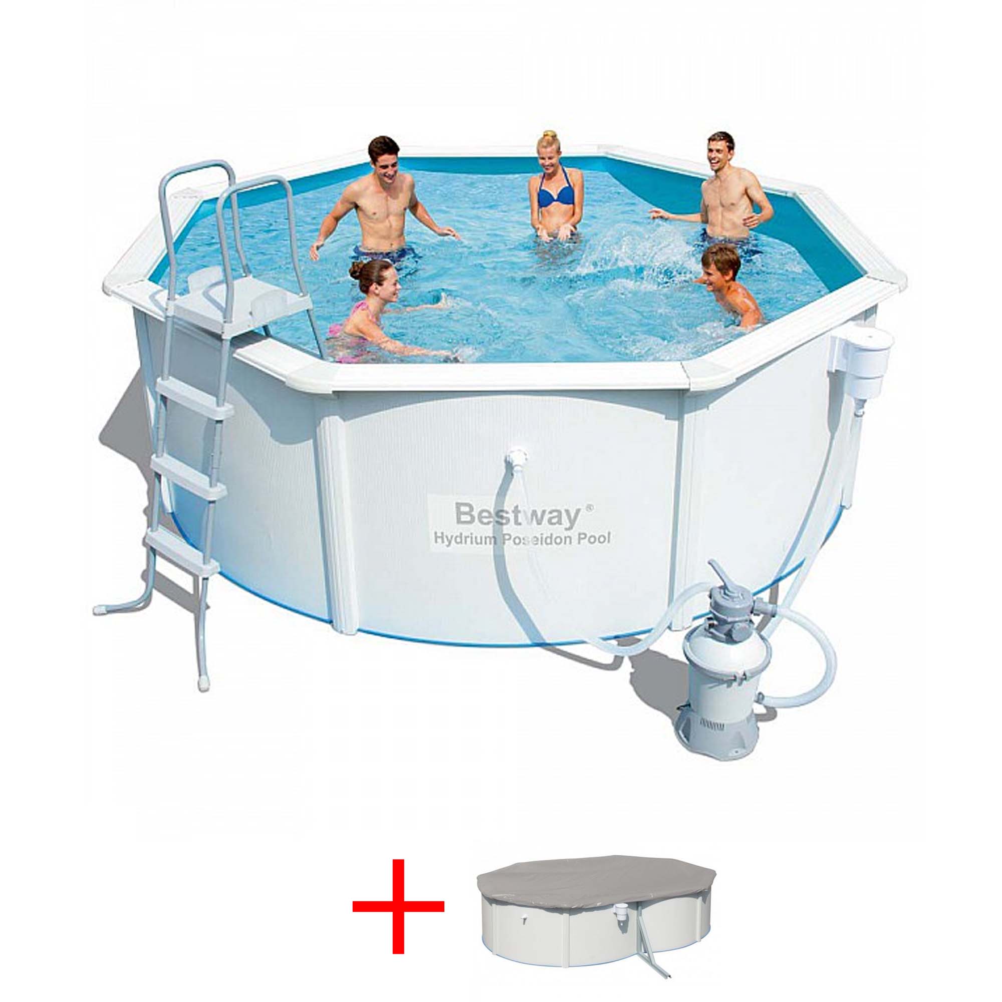 OFFERTA PISCINA HYDRIUM POSEIDON 366X122CM CON POMPA FILTRO + COPERTURA