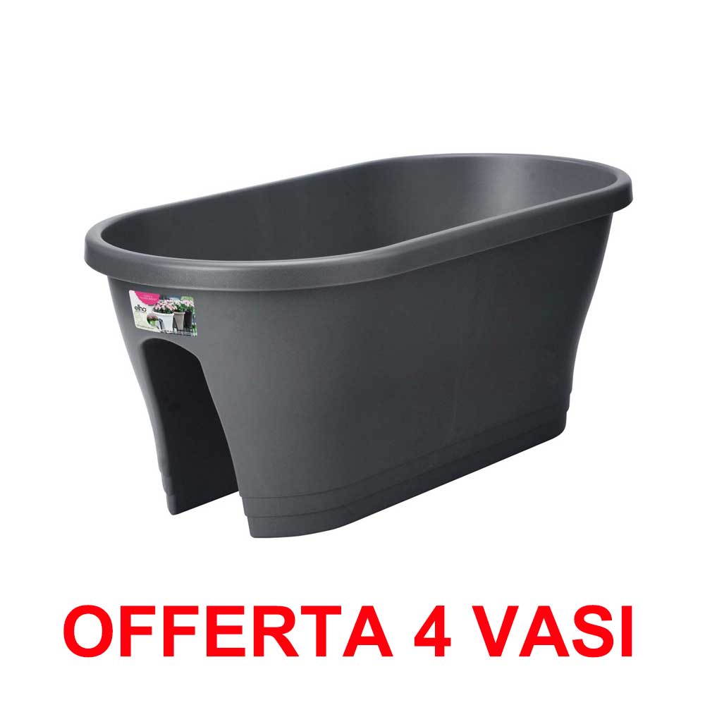 OFFERTA 4 VASO CORSICA FLOWER BRIDGE 60CM ANTHRACITE