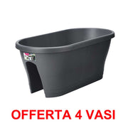 OFFERTA 4 VASO CORSICA FLOWER BRIDGE 60CM ANTHRACITE