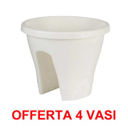 OFFERTA 4 VASO CORSICA FLOWER BRIDGE 30CM WHITE
