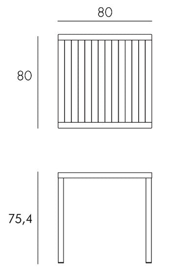 OFFERTA TAVOLO CUBE 80X80 + 2 SEDIE COSTA BISTROT COLORE A SCELTA