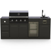 CUCINA DA ESTERNO BRABURA LITE 400 222,5x62,5x92 CM NERO