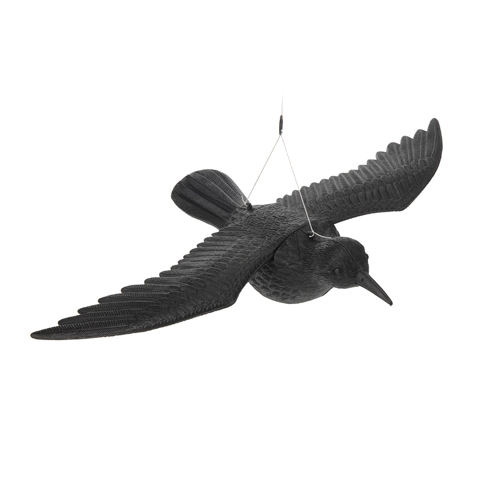STATUA SPAVENTAPASSERI CORVO IN VOLO 40X57CM