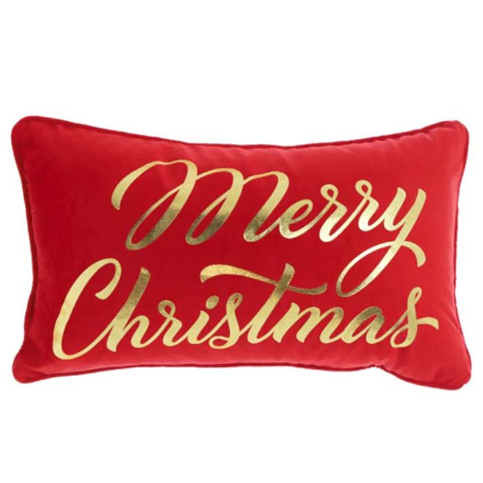 CUSCINO MERRY CHRISTMAS, 30X50CM, ROSSO