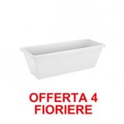 OFFERTA 4 FIORIERA BARCELONA TROUGH 50CM BIANCO