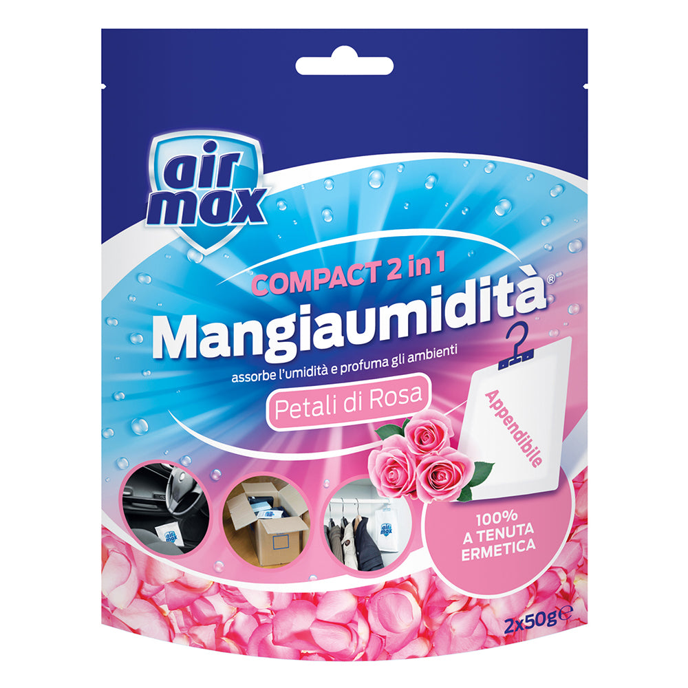 MANGIAUMIDITÀ AIRMAX APPENDIBILE COMPACT 2 IN 1 PROFUMAZIONE PETALI DI ROSA