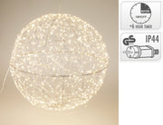 Sfera luminosa a LED, 960 LED, 58 cm, luce bianco caldo
