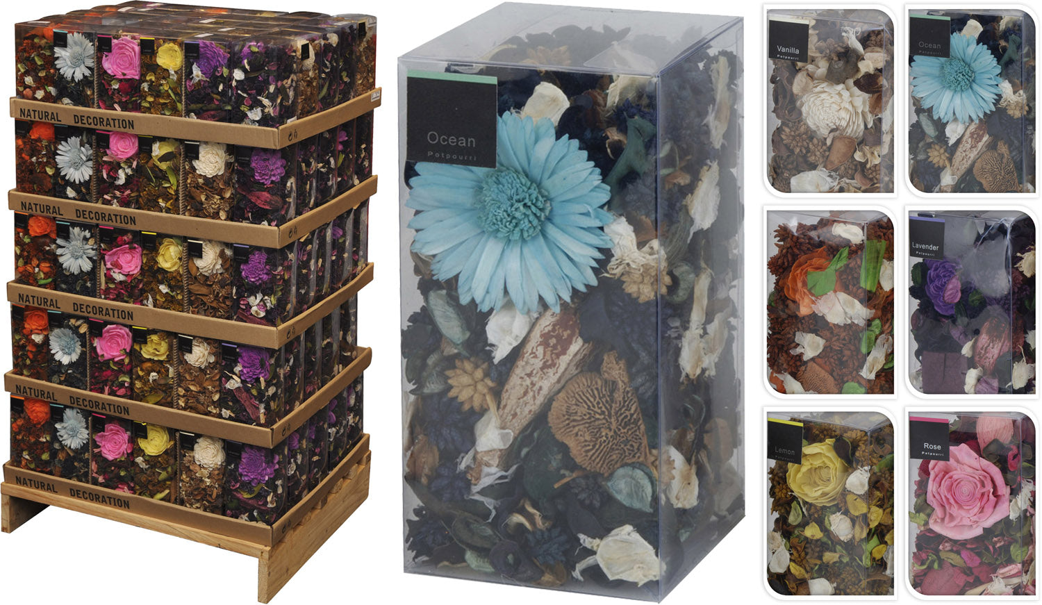 SCATOLA DI POTPOURRI 10X20CM COLORI ASSORTITI