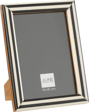 Portafoto 13x18 cm Legno Nero Bianco