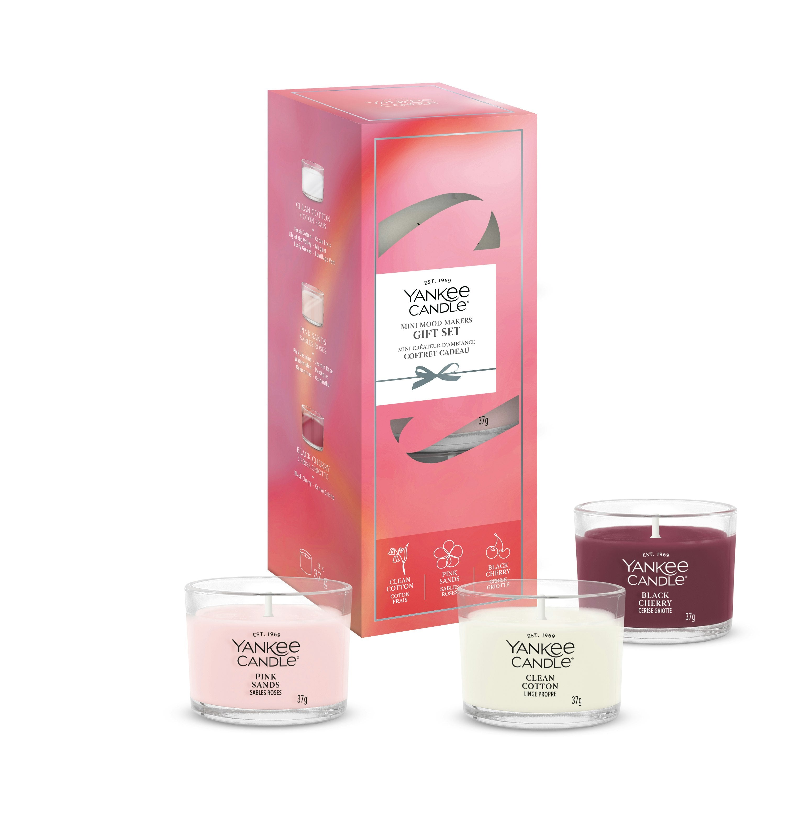 Set regalo Mini Mood Makers set 3 mini candele assortite Yankee Candle