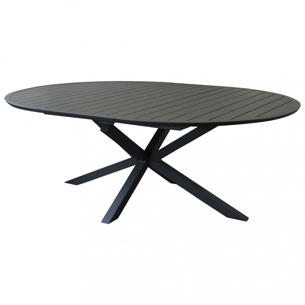 TAVOLO ROTONDO CAMELOT ALLUNGABILE 150/200 X 150 ANTRACITE