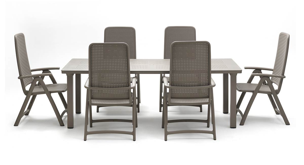 OFFERTA TAVOLO LEVANTE ALLUNGABILE 160/220CM +6 POLTRONE DARSENA COLORE A SCELTA