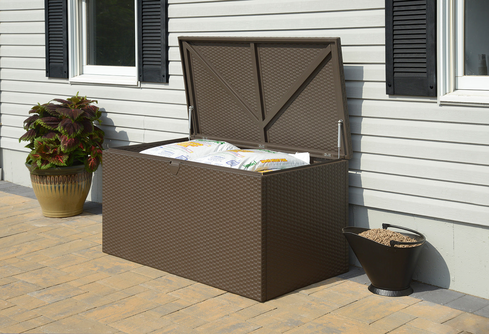 BAULE SPACEMAKER CONTENITORE IN ACCIAIO 133X70X65 CM