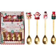 Set Posate Natalizio 4 Pezzi - Oro Modello Assortito