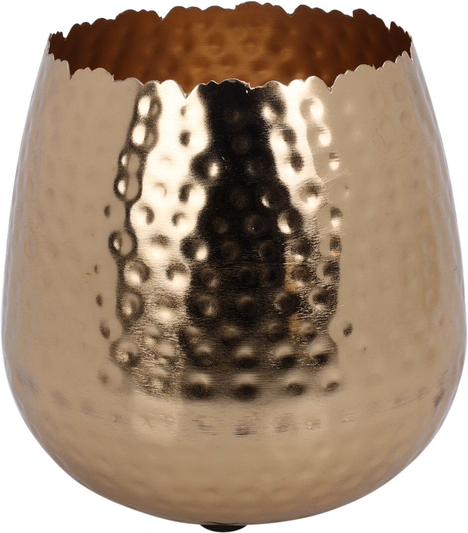 Vaso Decorativo in Ceramica Dorata - 18 cm