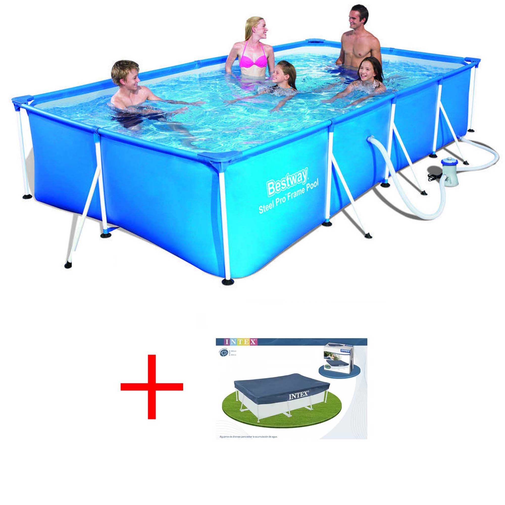 OFFERTA PISCINA RETTANGOLARE FRAME 300X201XH66CM + COPERTURA