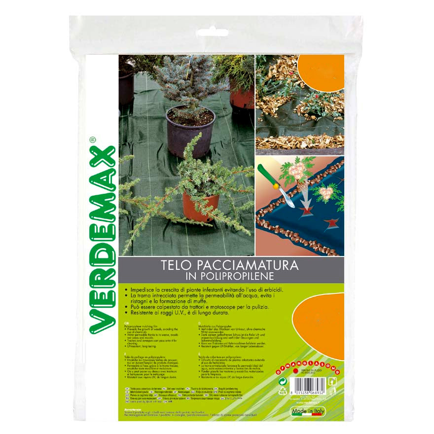 OFFERTA TELO PACCIAMATURA VERDE IN POLIPROPILENE 1.05X10 MT LINEARI