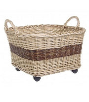 CESTA PORTA LEGNA CON RUOTE 42X42XH31CM