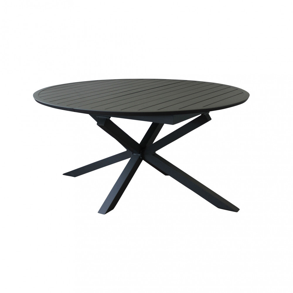 TAVOLO ROTONDO CAMELOT ALLUNGABILE 150/200 X 150 ANTRACITE