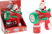Pistola Bolle con Luce Natalizia 90ml Rosso/Verde