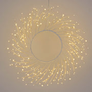 CORONA TIGLIO BIANCO D.60CM 260 MICROLED BIANCO CALDO
