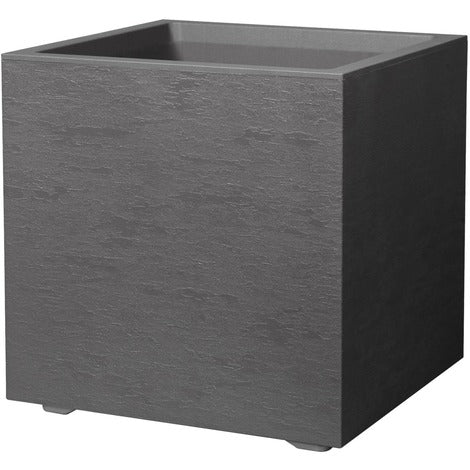 VASO GRAVITY CUBO 39 CM CARBONE