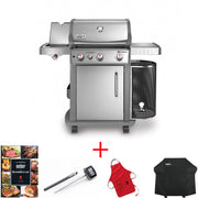 OFFERTA SPIRIT PREMIUM S-330 GBS INOX + CUSTODIA + GREMBIULE + TERMOMETRO + LA BIBBIA DEL BBQ