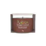 CANDELA VOTIVE IN VETRO SINGOLA PRALINE & BIRCH