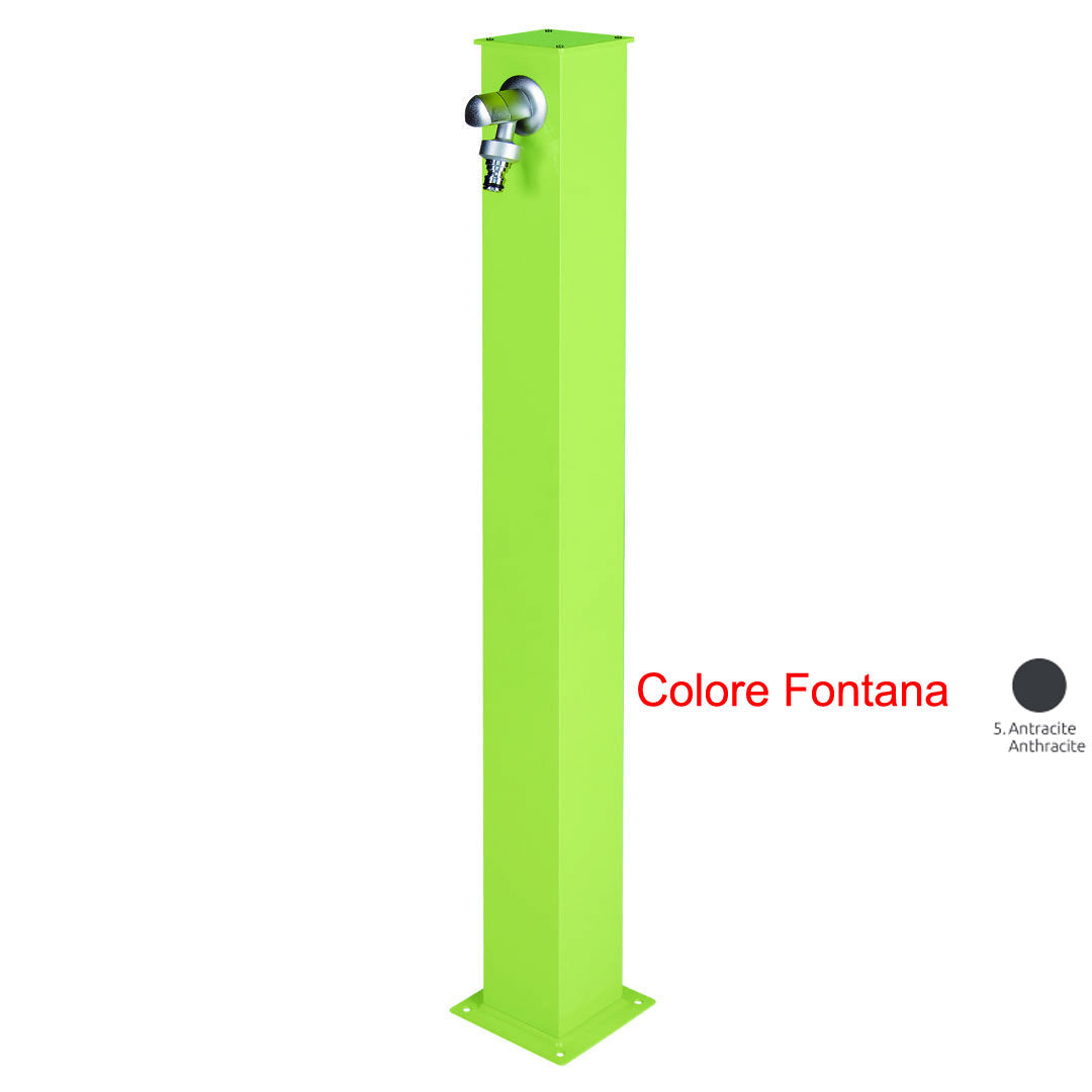 FONTANA IN ALLUMINIO QUADRATA ANTRACITE H85CM