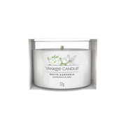CANDELA VOTIVE IN VETRO SINGOLA WHITE GARDENIA