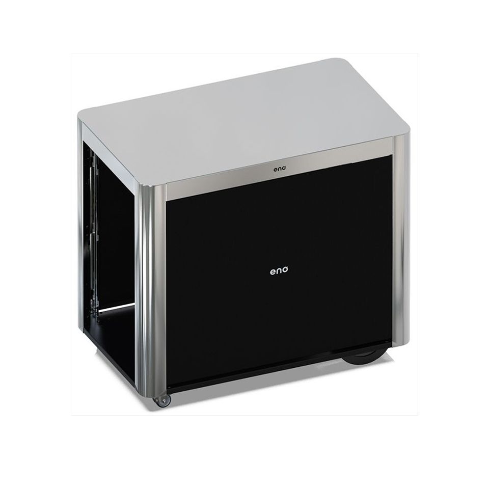 ENO Carrello barbecue Achille con tendina in acciaio inox 81x92x55 cm argento