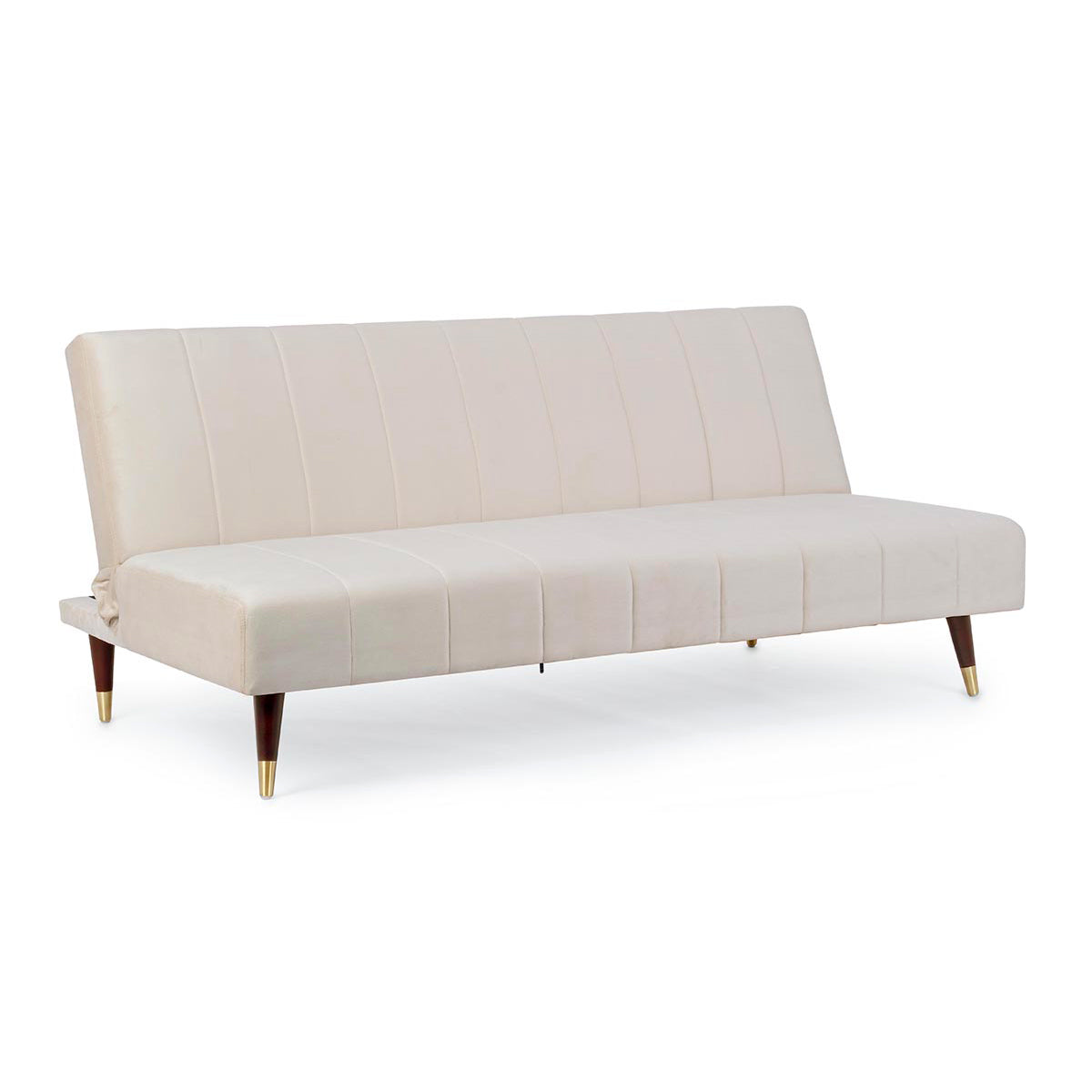 DIVANO-LETTO ALMA 3 POSTI BEIGE EFFETTO VELLUTO 180X88X82H CM