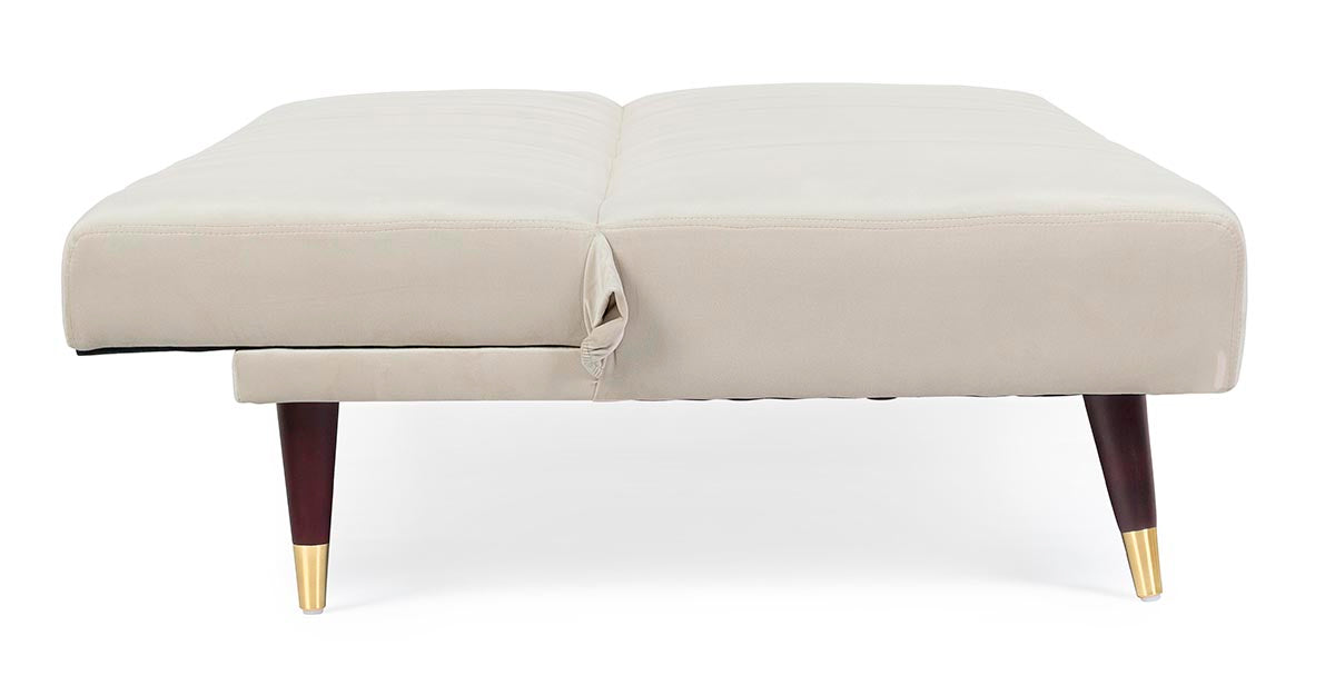 DIVANO-LETTO ALMA 3 POSTI BEIGE EFFETTO VELLUTO 180X88X82H CM