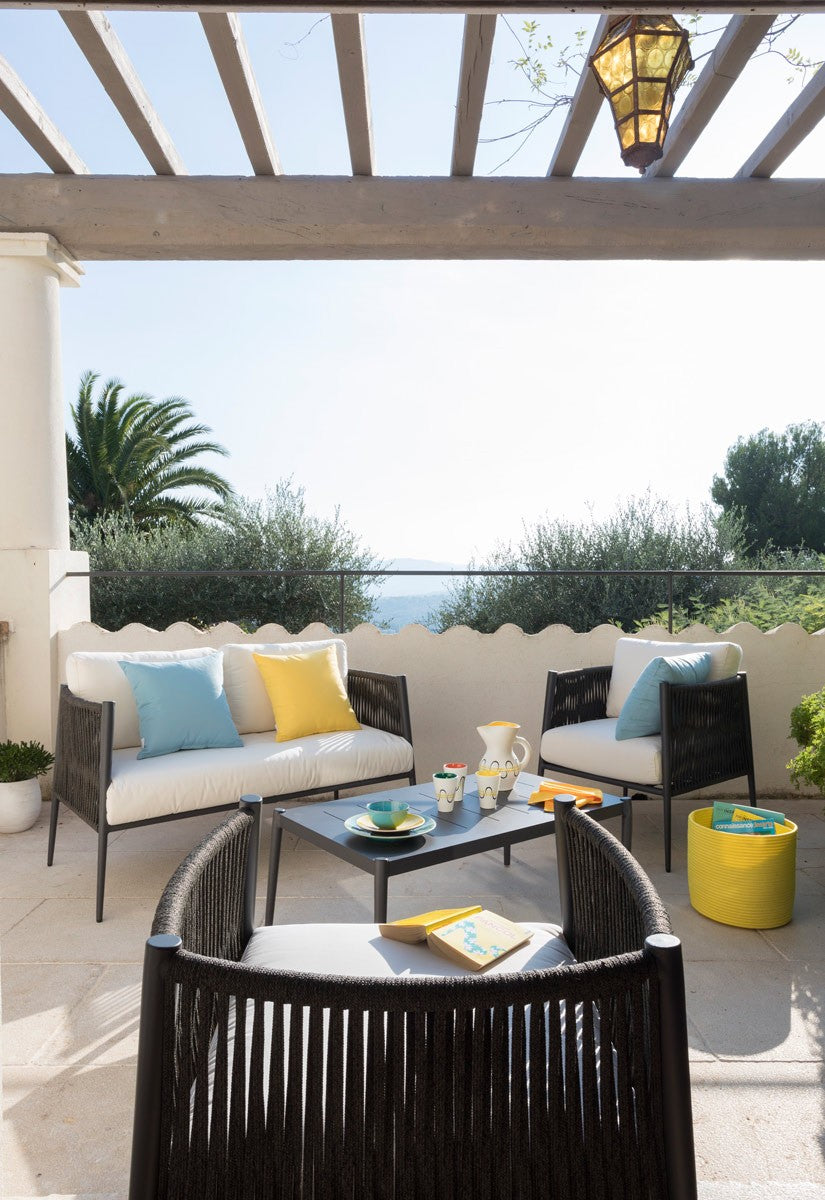 SALOTTO DA GIARDINO LUCE COMPLETO DI CUSCINERIA