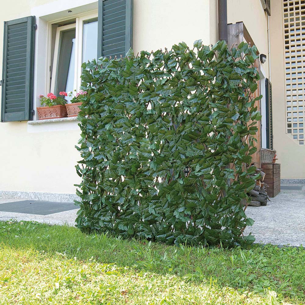 SIEPE SINTETICA CON TRALICCIO ESTENDIBILE DIVY X-TENS HEDERA 1X2 M
