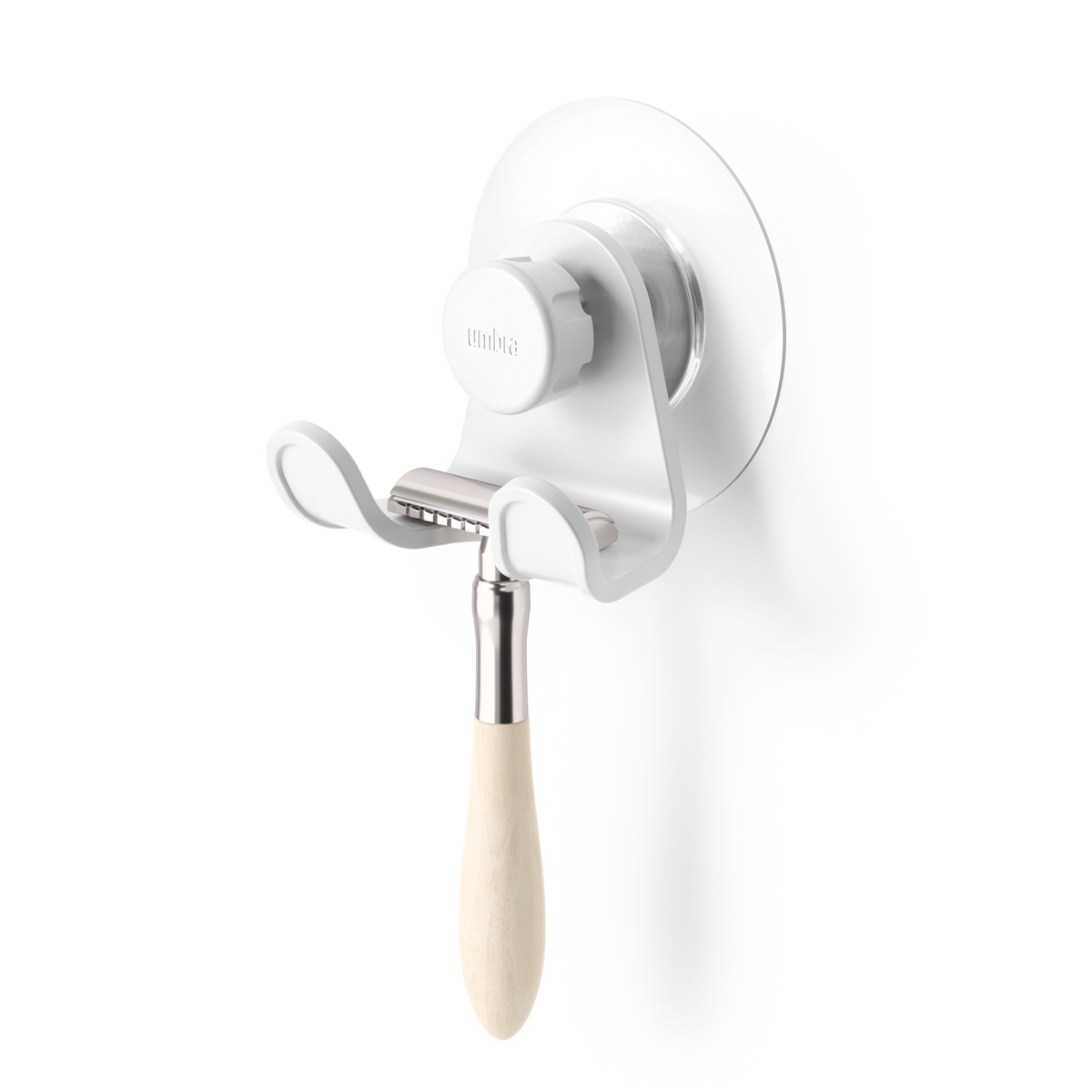 Gancio Doppio Adesivo Flex 8 x 6 x 6 cm Bianco Umbra